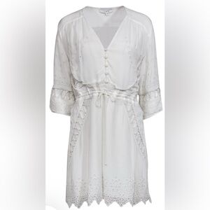 IRO - Fedra White Embroidered Eyelet Sheath Dress. FR Sz 40 or US 8/M. Pre-loved